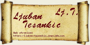 Ljuban Tešankić vizit kartica